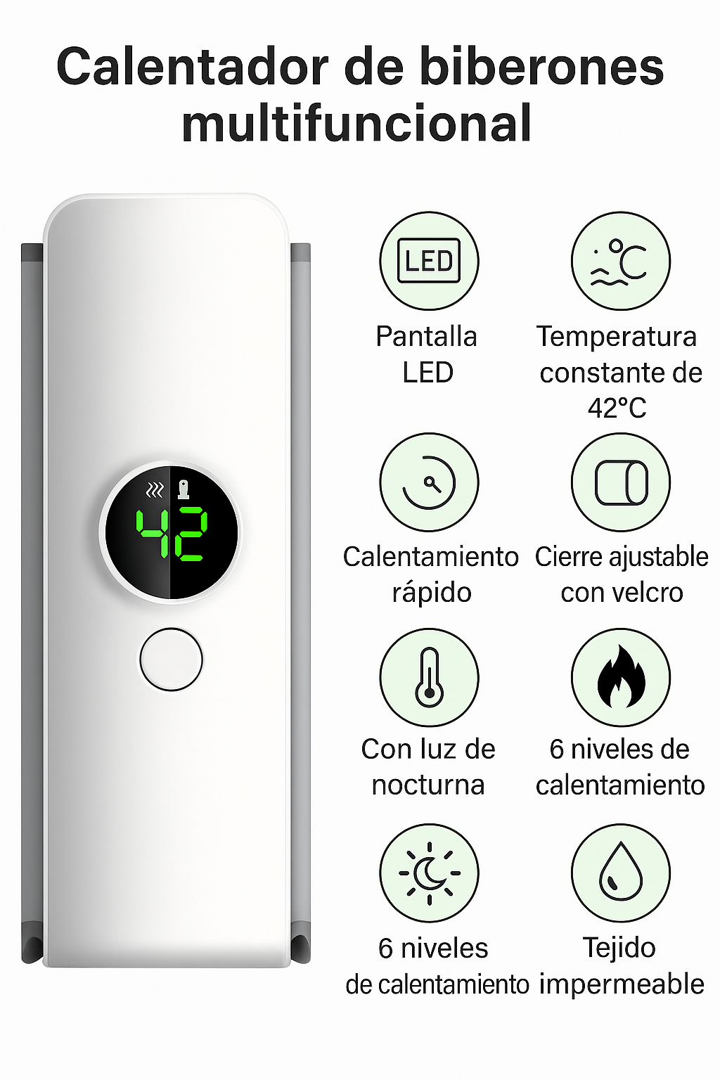 Calienta mamadera recargable + USB